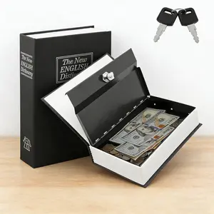 Secure Book Money Box with Password Lock 1 Count Hidden Secret Storage for Cash Jewelry Passports Valuables Home Office Travel Mechanical Lock Box