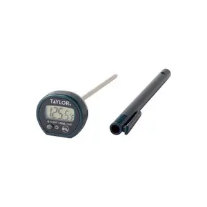 Taylor Digital Instant-Read Pocket Kitchen Meat Cooking Thermometer: Quick Read, Navy Blue, Digital Display, -40 to 302°F