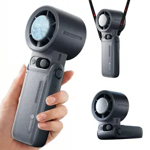JAMAY Portable Handheld Turbo Fan, 3-in-1 Rechargeable, 199 Adjustable Levels, Up to 30 hours of use, with Digital Display, 135° Adjustable Airflow, Ideal for Summer Travel & Outdoor Activities, Portable fan, Summervibes
