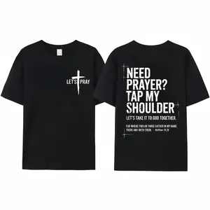 Christian Faith Graphic T-Shirt for Men and Women, Double Sided Bible Verse Print, Classic Soft Smooth Breathable Cotton Blend Crewneck