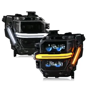 KuerLED Full LED Headlights Pair for 2024–2025 Ford F-150, 4-Projector with DRL, Startup & Sequential Turn Animation, Plug & Play for STX / XLT / XL/ Tremor