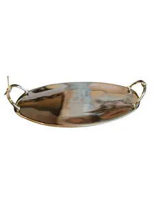 Gold Serving Tray Large Circle