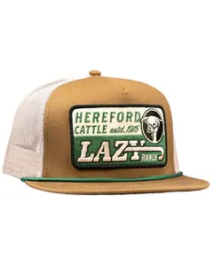 Lazy J Ranch Wear Men's Shafter Logo Ball Cap - Brnwht4-Shafter