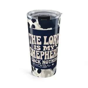 The Lord is My Shepherd tumbler | 20oz stainless travel cup, Bible verse scripture design