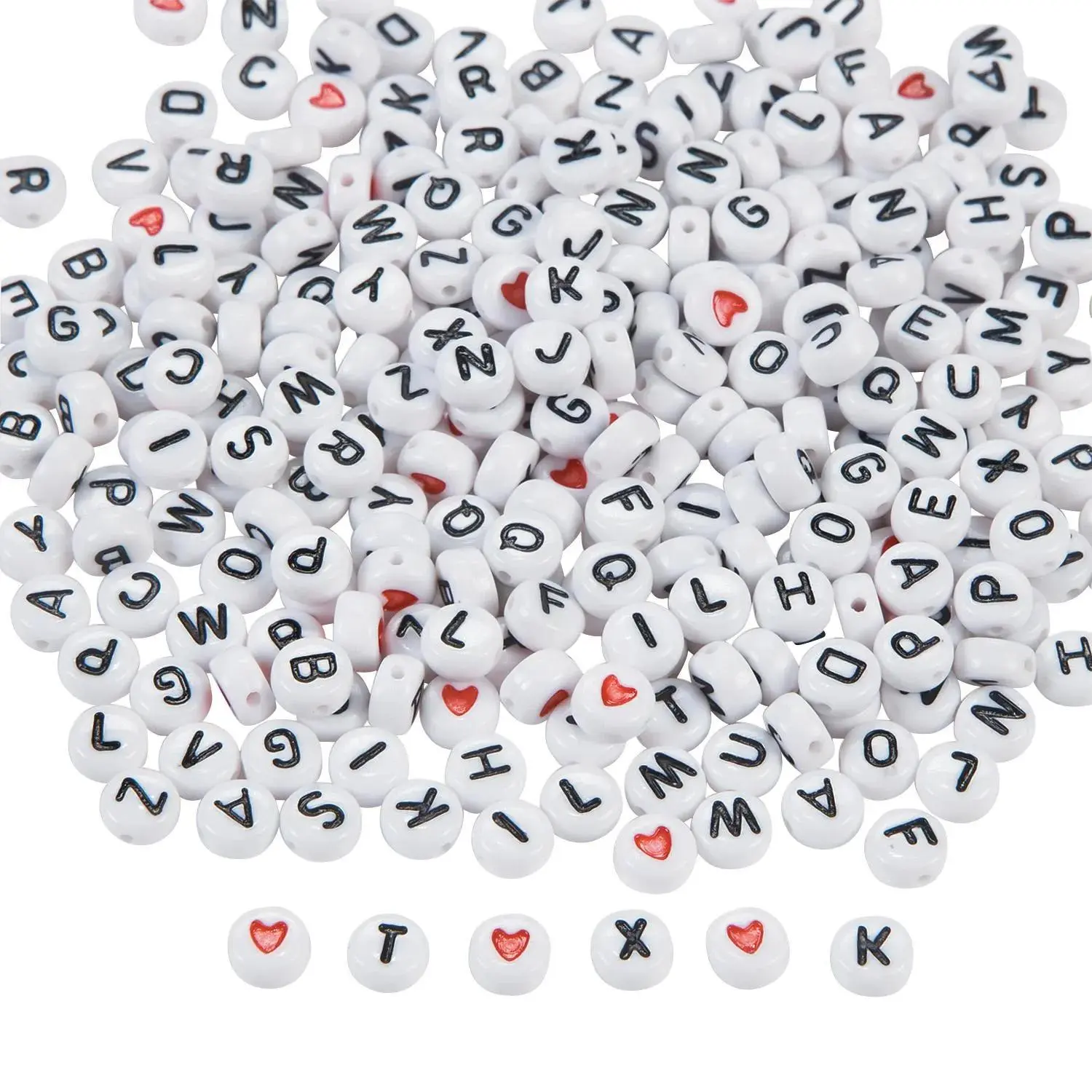 Creative White Round Alphabet Bead Assortment - 400 Pc. for Kids