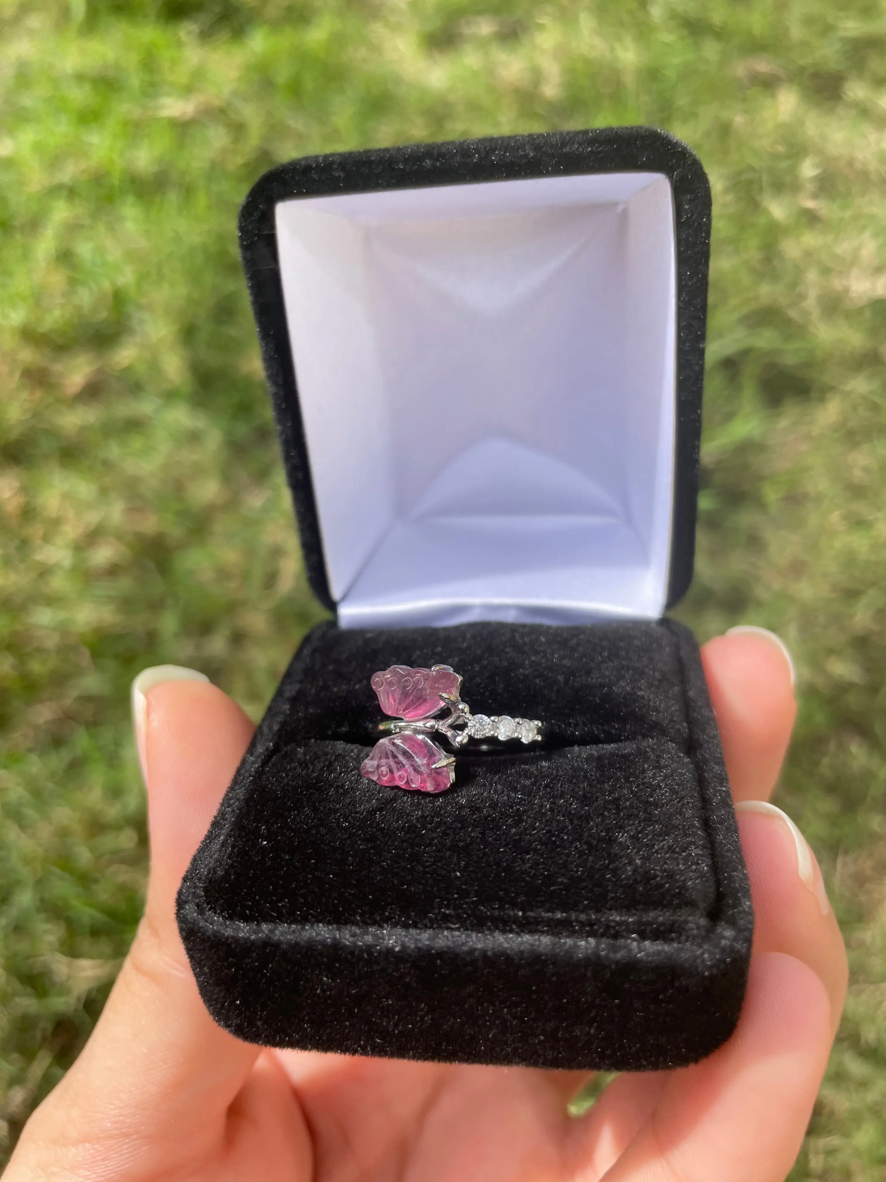 Fluorite Butterfly Ring