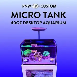 Micro Reef-Ready Tank | 40oz Desktop Aquarium Saltwater or Freshwater