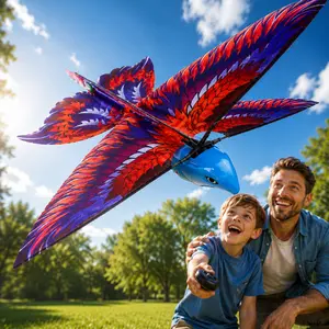EFFUN Bionic RC Flying Bird Toy with Flapping Wings - EPP Plastic, Blue Body, Unisex Outdoor Toy for 8+ Ages, Stability-Focused, Easter Basket Candy Gift Alternative for Kids