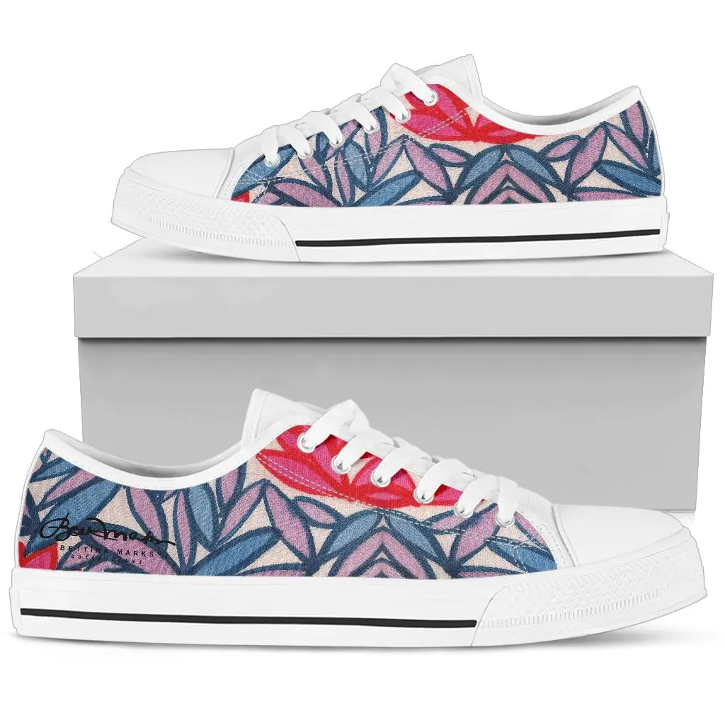 Pink Lotus Flowers Low Top Shoe
