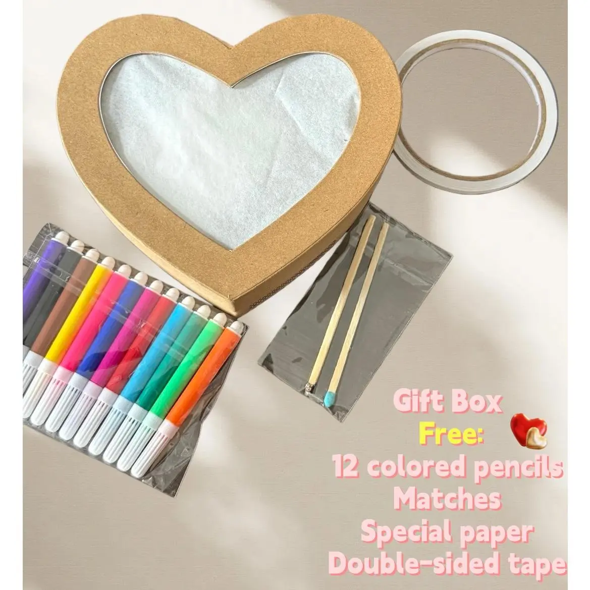 DIY Handmade 3D Burning Love Lidded Sealable Paper Multi-Item Surprise Gift Box Set - Elegant Commemorative Blessing Present for Mother's Day, Birthday Home & Festive Party Supplies, Lidded Party Gifts, Multi-Item Party Gifts