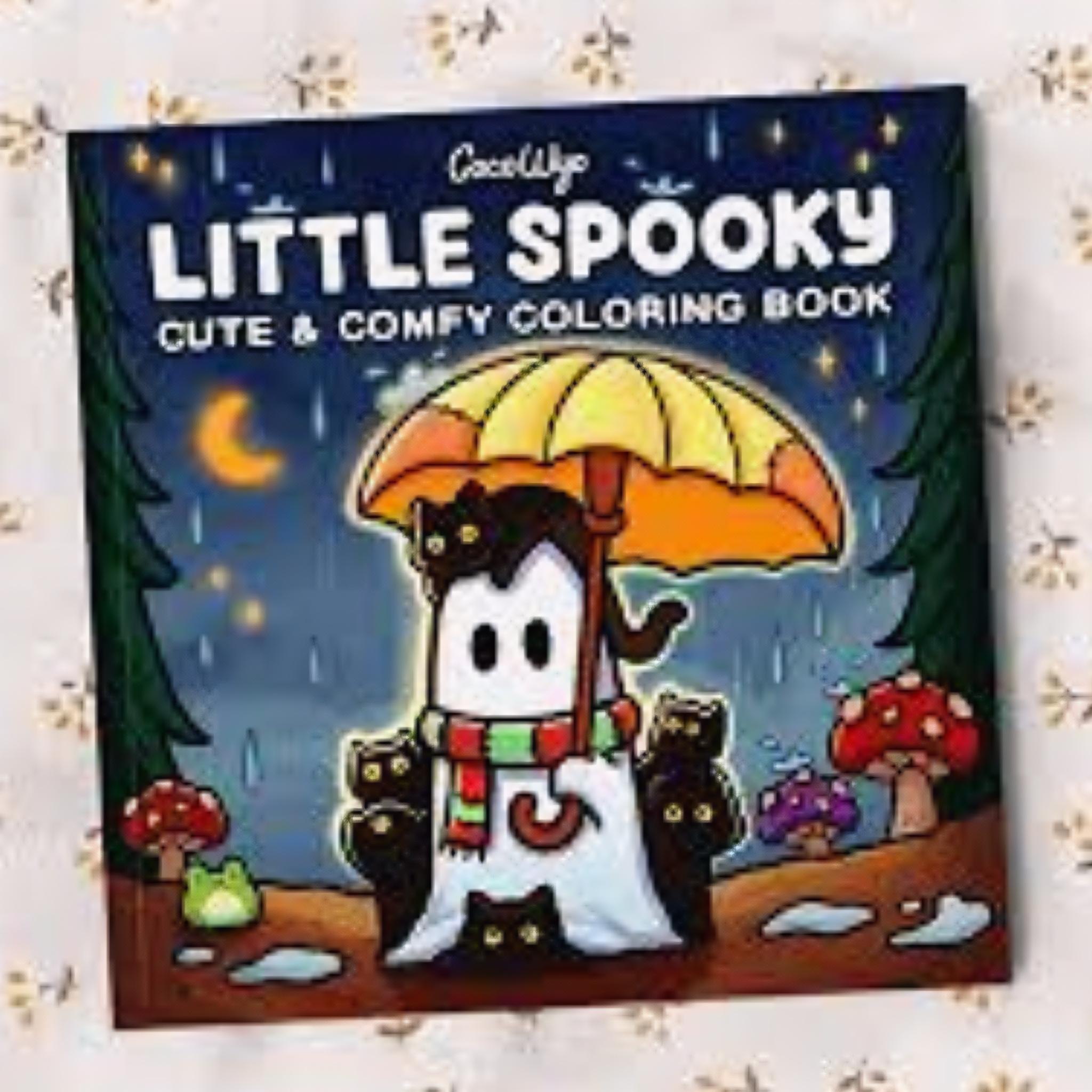 Little Spooky Coloring Book Cute Creepy Cozy Hygge Relaxation Art - Paperback
