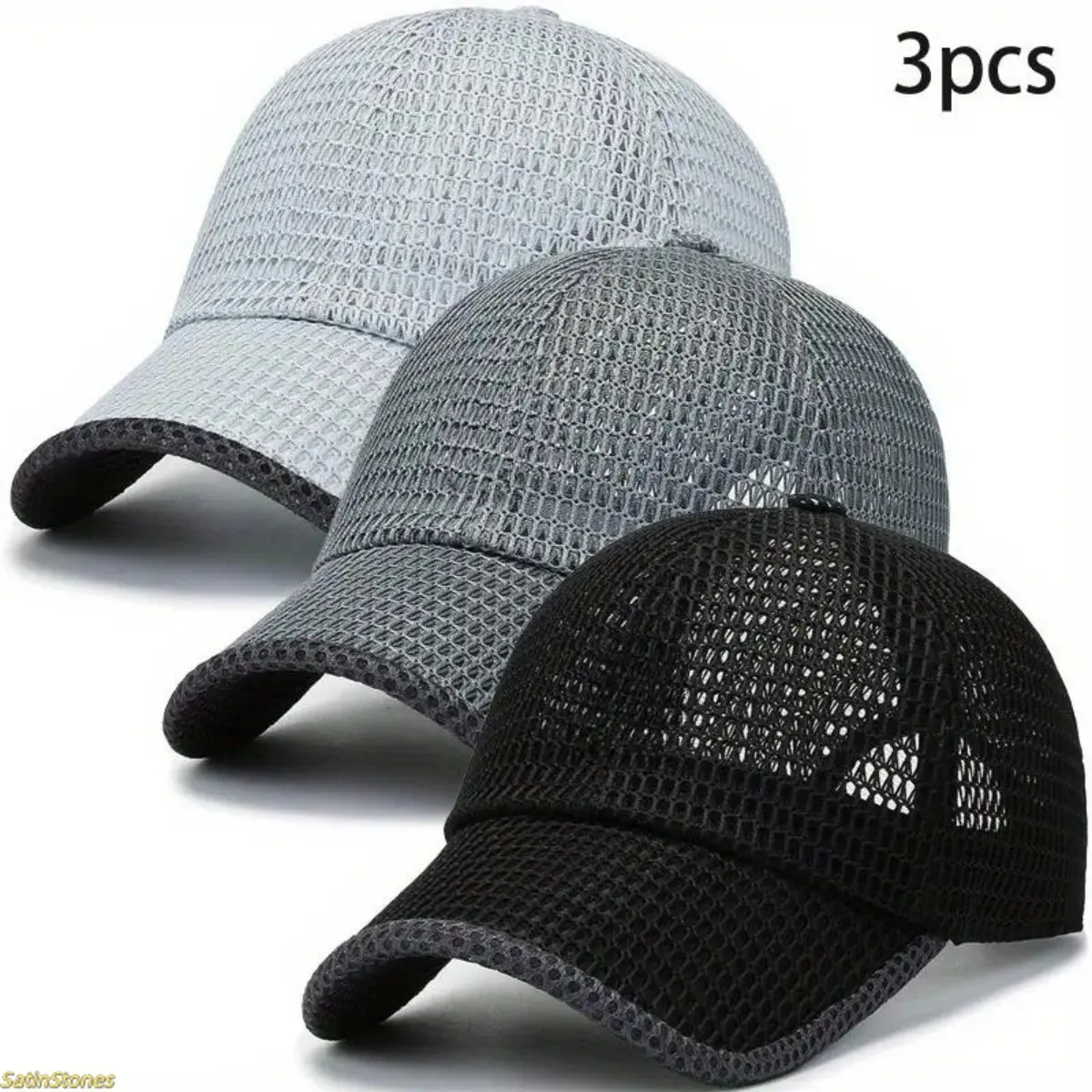 2026 Trending Unisex 3-Piece Solid Cotton Dad Hat - Comfortable, Soft Foldable, Round Accessory, Breathable Mesh, Cooling for Casual Outdoor Travel, Hiking, Comfortable Breathable Hats, Soft Foldable Hats