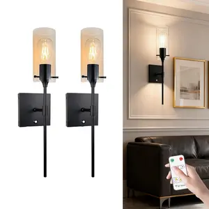 Rechargeable LED Decorative wall light, 4000mAh battery, remote control, white and warm light, 1 piece, suitable for home lighting and decoration