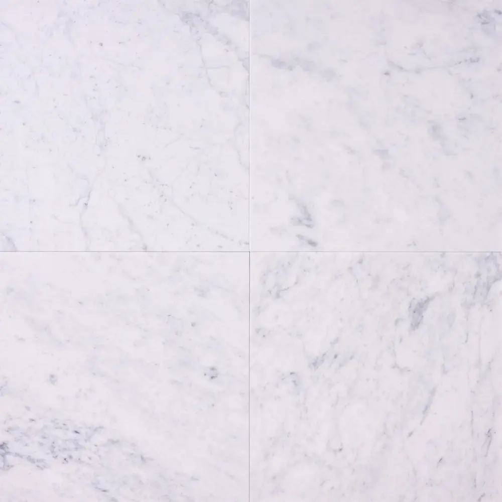 Carrara White 12x12 Marble Field Tile Polished/Honed