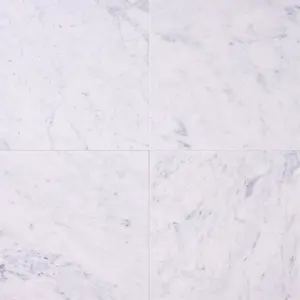 Carrara White 12x12 Marble Field Tile Polished/Honed Sample