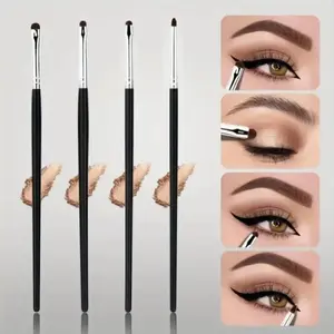 Eye Makeup Brush Set, 4 Counts/set Soft Bristles Cosmetic Brushes for Eye Shadow & Eyeliner, Professional Makeup Tools for Beginners, Eyeshadow Brushes