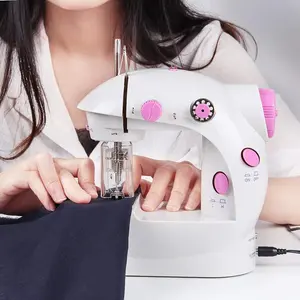 Mini Handheld Portable Electric Sewing Machine with Needle Guard for Beginners, Women, Traveling, Home Use, Great for Crafts, Mending, DIY Projects - Easy to Use, Comes with User Manual, Adult Gift for Children QH