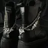 Punk Style Vampire Devil Wings Spider Pendant, Fashionable Chain Design Shoe Decoration Charms, Chain Shoes Charms, DIY Detachable Shoe Accessories, Shoe Embellishment Set, Shoe Charms Set for Men's Boots, Shoe Decor Accessory