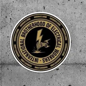 Electrician Gold Standard Sticker, Hardhat Sticker, Construction Sticker, Hard Hat Sticker, Electrician Sticker, Lineman Sticker, Laptop Sticker Vinyl Decor Decorative Waterproof