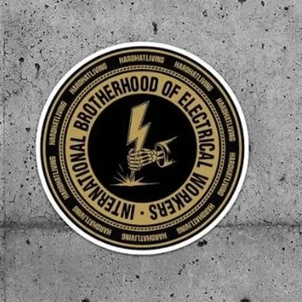 Electrician Gold Standard Sticker, Hardhat Sticker, Construction Sticker, Hard Hat Sticker, Electrician Sticker, Lineman Sticker, Laptop Sticker Vinyl Decor Decorative Waterproof