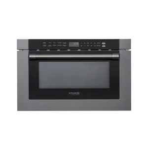 KoolMore Reserve 24 in. Stainless Steel Microwave Drawer, 1.2 Cu. Ft Capacity in Black