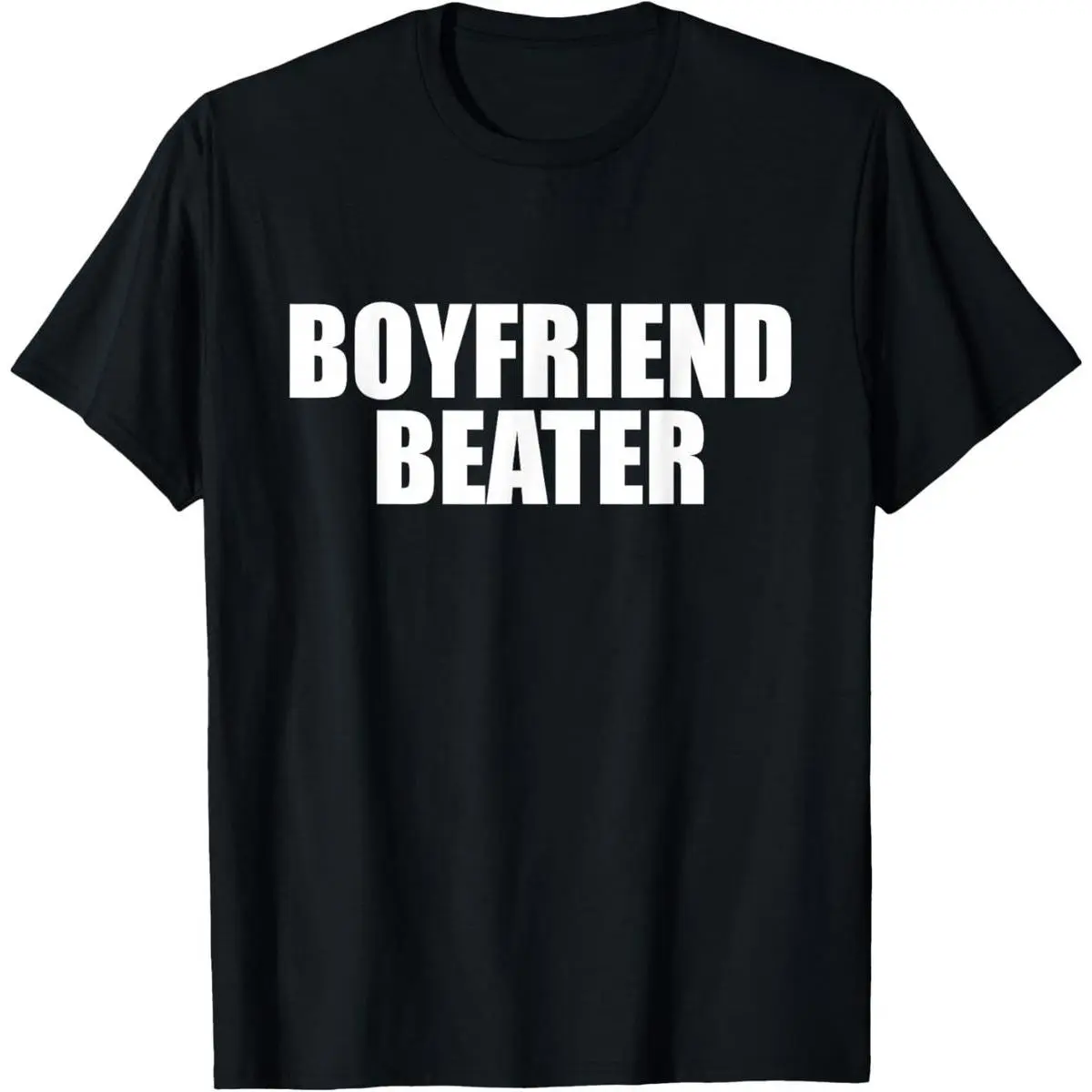 Women's Cotton Boyfriend Beater T-Shirt - Vintage, Distressed, Graphic, Casual Streetwear Funny Girlfriend Top