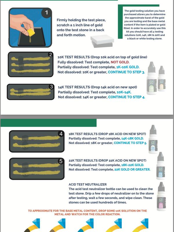 JSP 14K Gold Testing Kit - 0.5 oz Acid Solution for Karat Value & Purity Testing - Ideal for Travel & Gold Enthusiasts - Engagement Ring