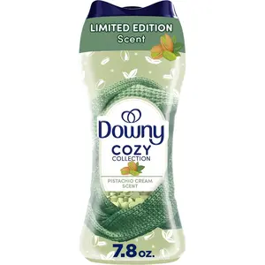 Downy Cozy Collection In-Wash Laundry Scent Booster Beads, Pistachio Cream Scent, 7.8 oz, Limited Edition Laundry Beads