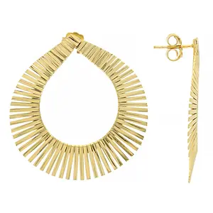 JTV 18k Yellow Gold Over Sterling Silver Cleopatra Drop Earrings
