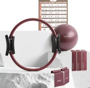 Pilates Equipment Set – Full Home Pilates Kit with Ring, Ball, Resistance Bands for Core, Legs & Full Body Workout