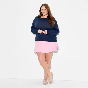 Women's Off the Shoulder Sweater - Wild Fable Navy Blue 1X