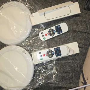 Rechargeable Ceiling Light 2-Pack, 3 Color Modes, Motion Sensor with Remote, Wireless Battery-Operated Magnetic LED Lights for Shower, Closet, Pantry, Shed, Hallway, Porch, Garage