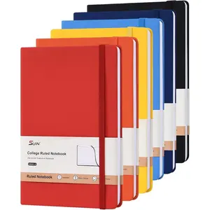 Hardcover Journal Notebooks, 6 Packs A5 Lined Journals Notebook for Writing 200 Pages, 8.2 x 5.5 inch, 6 Colors Classic Ruled Notebooks for Work,Travel,College