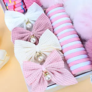 New Bow Hairpin Princess Cute   Girls Hairpin Hairpin Bow   Children's Hairpin hair accessories Dopamine Set