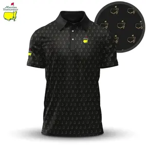 Masters Inspired Pattern Golf Polo Shirt 2026 Lightweight Performance Short Sleeve Shirt