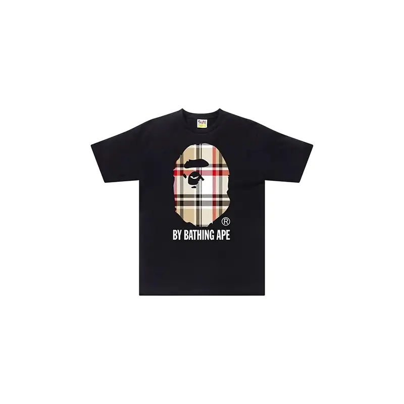 BAPE Check By Bathing Ape Tee 'Black/Beige'
