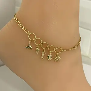 18k Gold Plated Anklet 10”