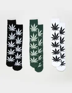 HUF 3 Pack Essentials Plantlife Mens Crew Socks