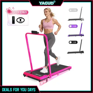 【DEALSFORYOUDAYS】 YAGUD Foldable Adjustable Incline Treadmill, Low Noise Motor Walking Pad, 265lbs Weight Capacity, Remote Control & Wheels for Easy mobility, Dual Shock Absorption System Home Gym Equipment, Home Workout Equipment
