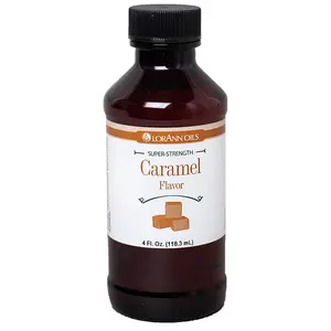 LorAnn Oils Super Strength Flavoring - Used For Candy Making, Flavoring Extracts, Baking, Hard Candy, and Flavor Oils - Bold, Natural Flavors 4X Stronger Than Extracts - Caramel, 4 fl oz