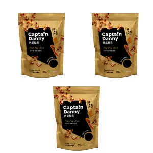 Captain Danny 3 Pack Pop-Pop Rice Snack  (Caramel with Salt) Puffed Rice Popcorn