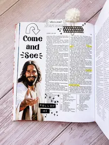 Come and See New Testament Bible Journaling Page Kit Index Tabs Sticker Pack