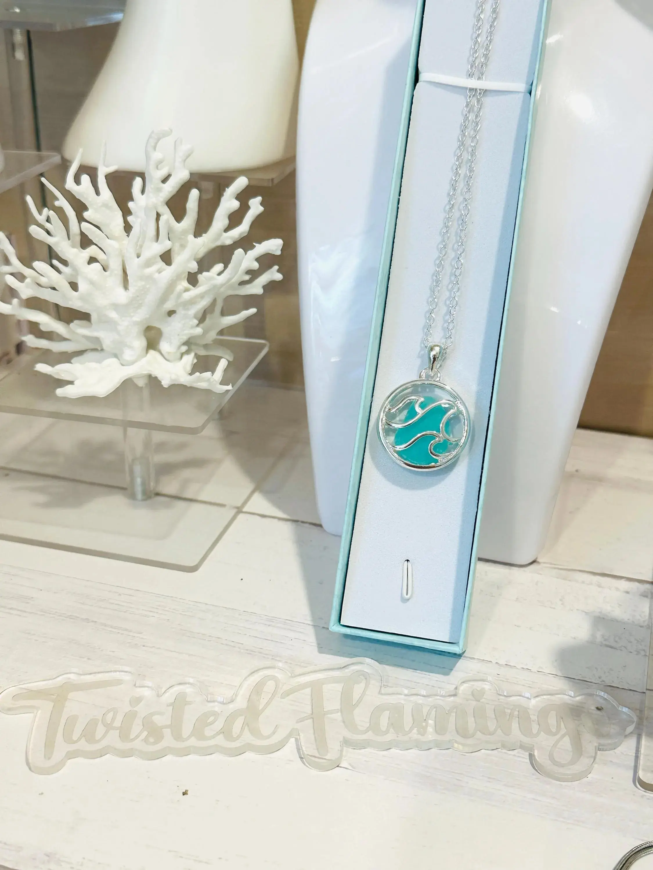 Ocean Wave Sea Glass Necklace