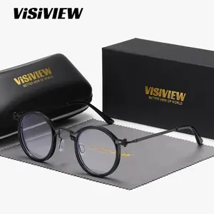 VISIVIEW Unisex Fashion Full-frame Glasses With Round Clear Lenses