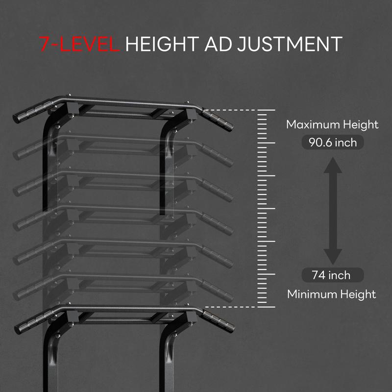 500LB Beast Mode 10-Level Adjustable Power Tower  Pull Up Bar + Dip Stand + 5-in-1 Strength Training  All-Level Home Gym (Beginner ,Friendly),Adjustable Heavy Duty Power Tower,pullup, machine，home gym equipment Whole Body Workout