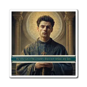 Magnets, Saint Mangione: Patron Saint of FAFO, Refrigerator Magnets, Fridge Magnets, Kitchen Decor, Catholic Gift, Saint Magnet Matte Metal
