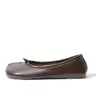 Women's Casual Low Heel Pig Toe Shoes, PU Leather Slip-On Sandals, Stylish Fashion Summer & Fall Footwear, Daily Wear Shoes, Solid Color, Comfortable Design