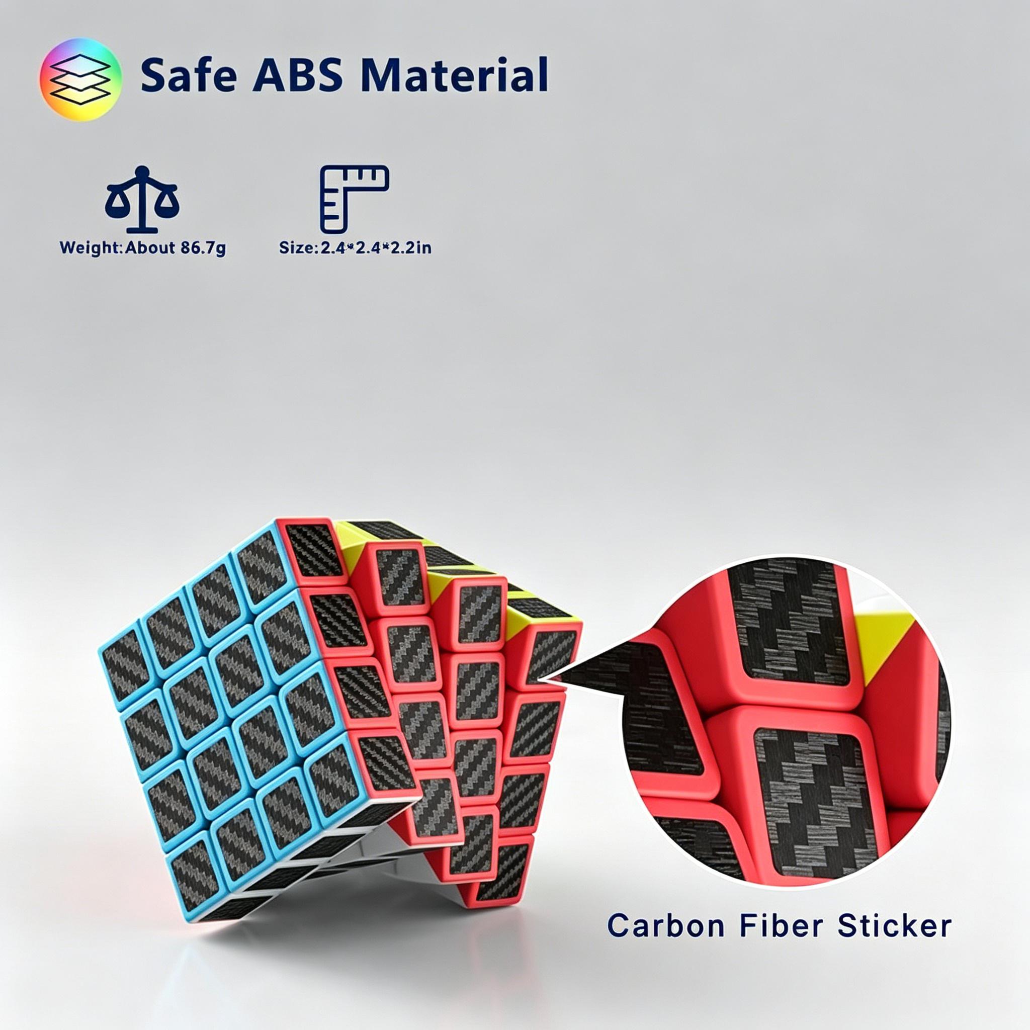 Speed Cube Set, 4 Pack Magic Cube Bundle Includes 2x2x2 3x3x3 4x4x4 Pyramid Puzzle Cube, Carbon Fiber Sticker Smooth Turning Brain Teaser Toy, Birthday Party Christmas Stocking Stuffers Gift for Kids Teens Adults Speed Cube Set, 4 Pack Magic Cube Bundle Includes 2x2x2 3x3x3 4x4x4 Pyramid Puzzle Cube, Carbon Fiber Sticker Smooth Turning Brain Teaser Toy, Birthday Party Christmas Stocking Stuffers Gift for Kids Teens Adults