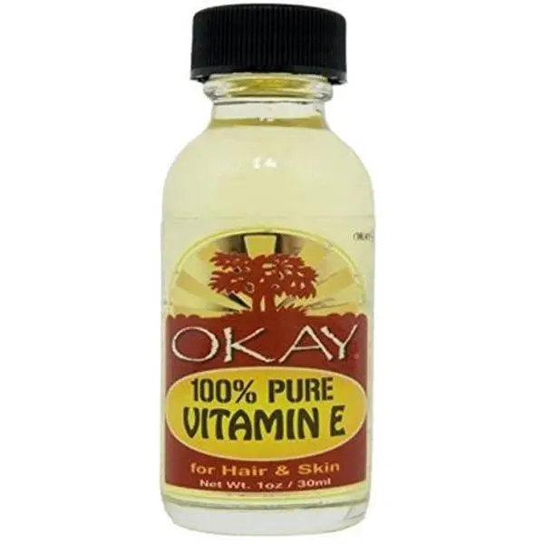 Okay 100% Pure Vitamin E Oil for Body, Face & Hair, Anti-Aging Treatment for Mature Skin, Repairs Scars and Split Ends, 1 oz, Multi-Pack, Body Care, Dark Spots, Fights Damage, Face & Body