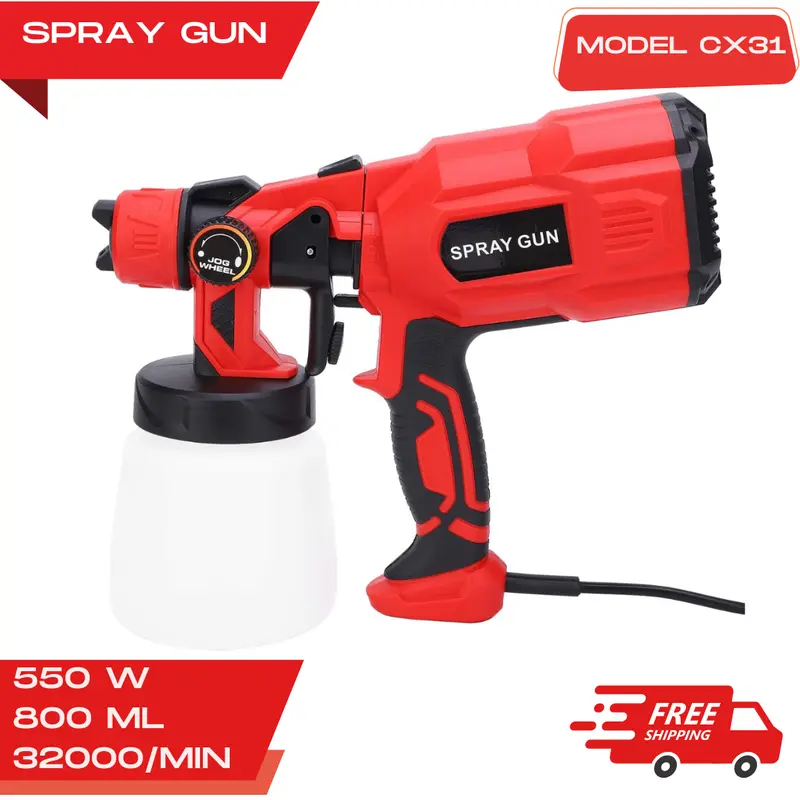 Spray Gun,  Paint Sprayer for Walls, Furniture, Cars, 550W